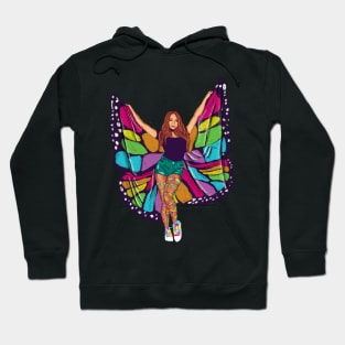 Rave Girl Butterfly - Butterfly wings Hoodie